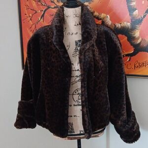 Nana Creations Vintage Mob Wife Cheetah Print Jacket